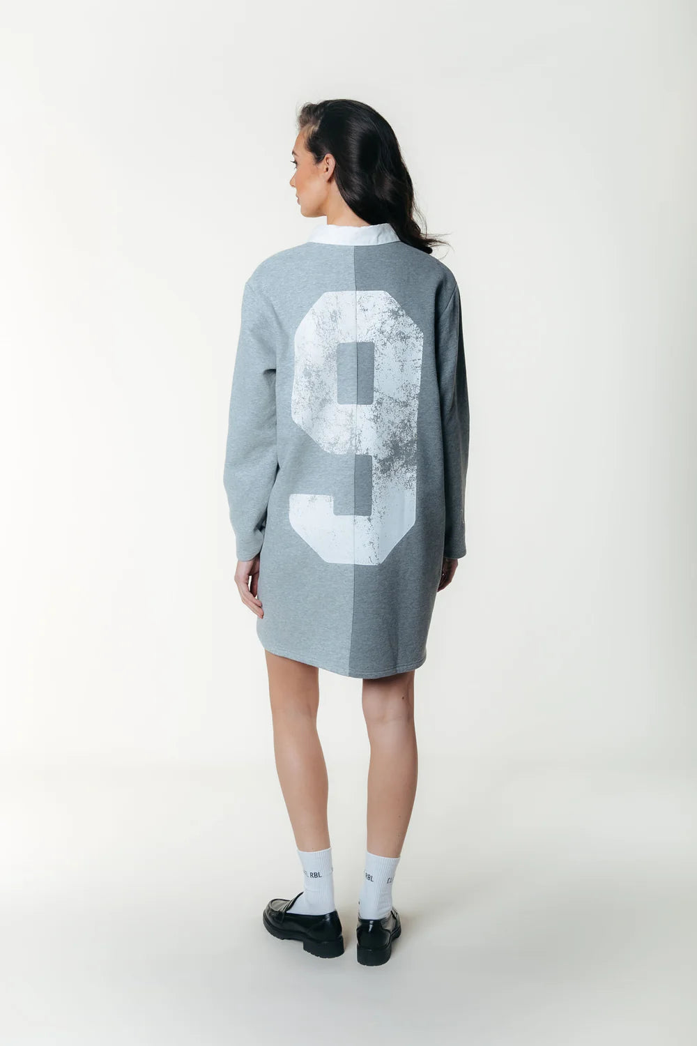 Colourful Rebel | Ninny Polo Sweat Dress - Light Grey Melange (WD117152)