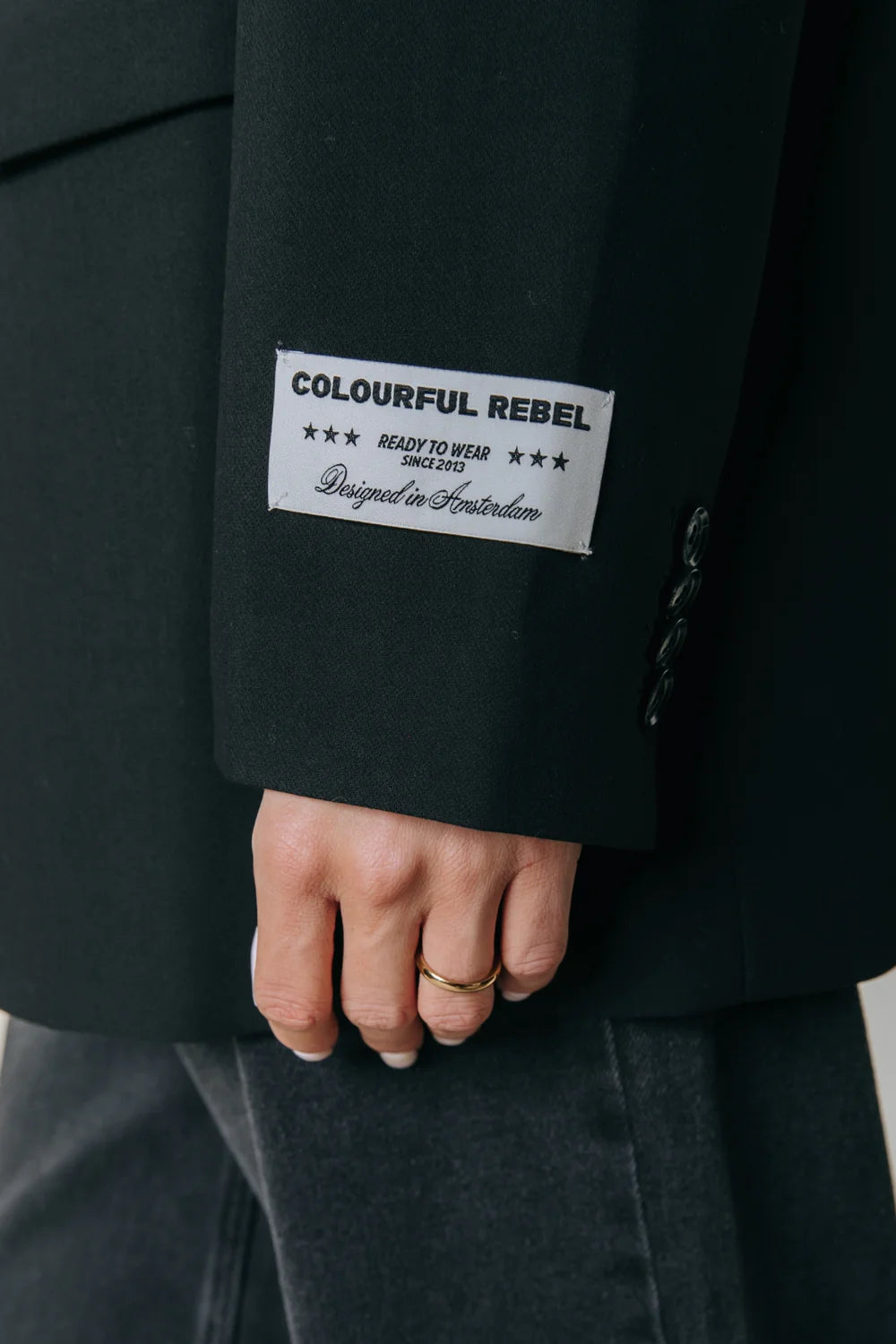 Colourful Rebel | Jesra Blazer Denim Patch - Black (WJ117194)
