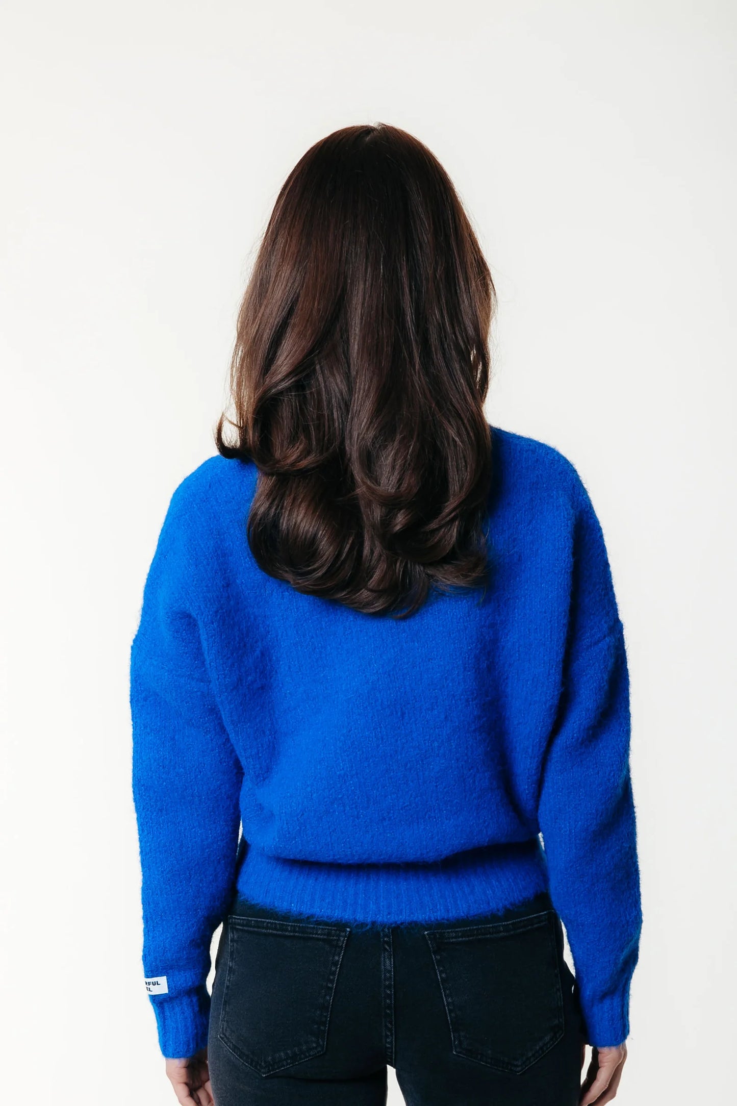 Colourful Rebel | Olivia Crewneck Knitted Sweater - Deep Blue
