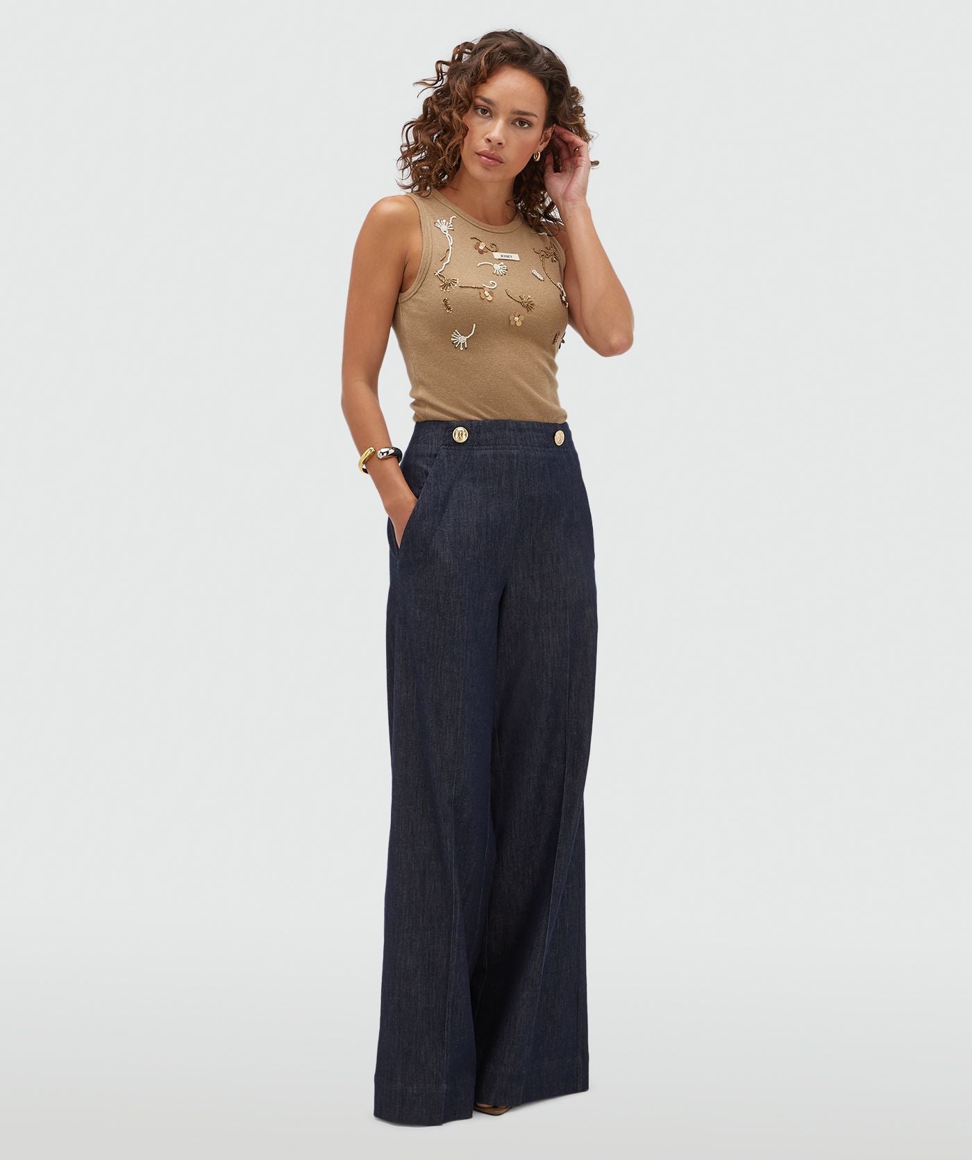 Josh V | Calix Top - Khaki Melange (JV-2607-1107)