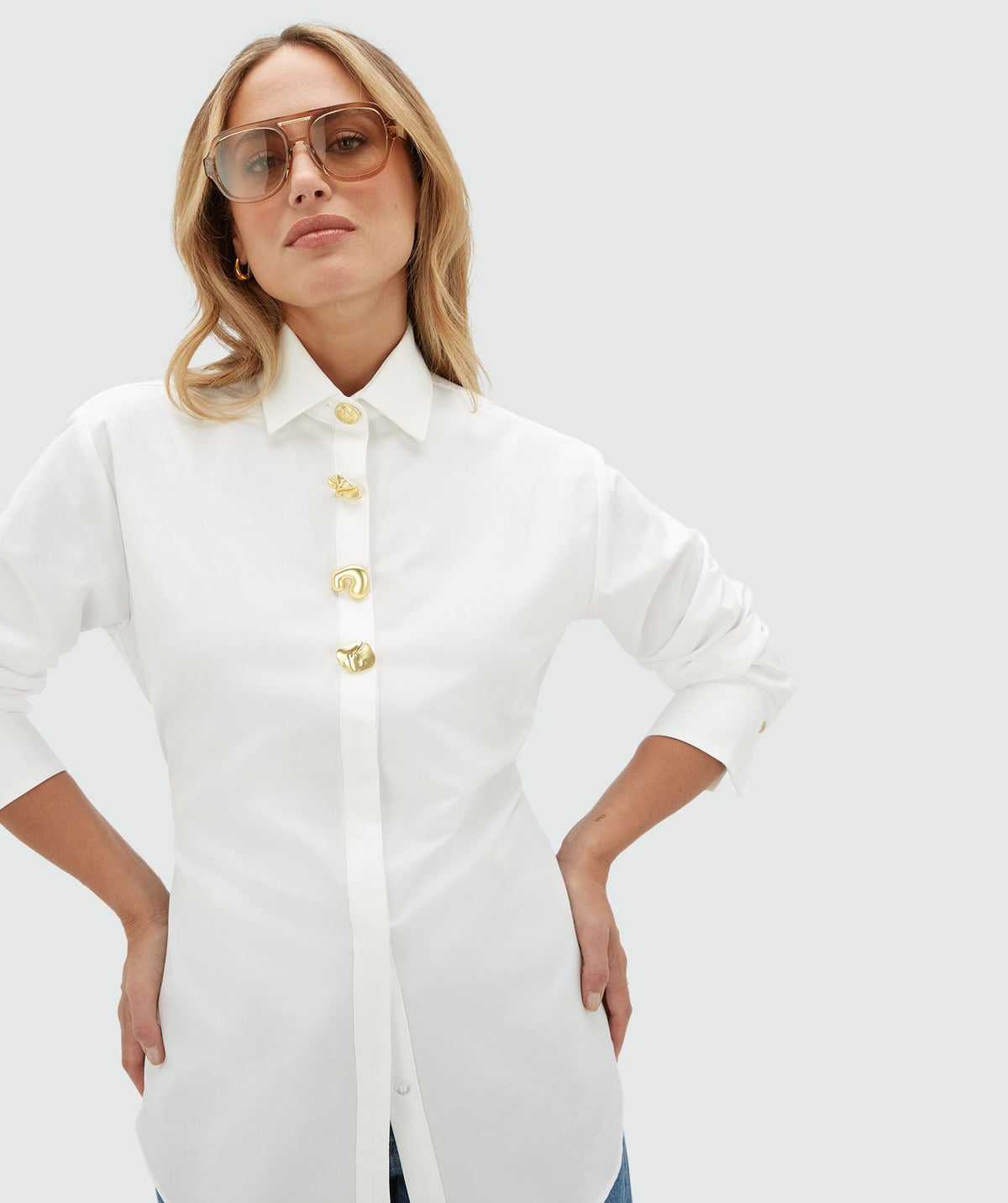 JOSH V | Chenda Oversized Blouse - Off-White