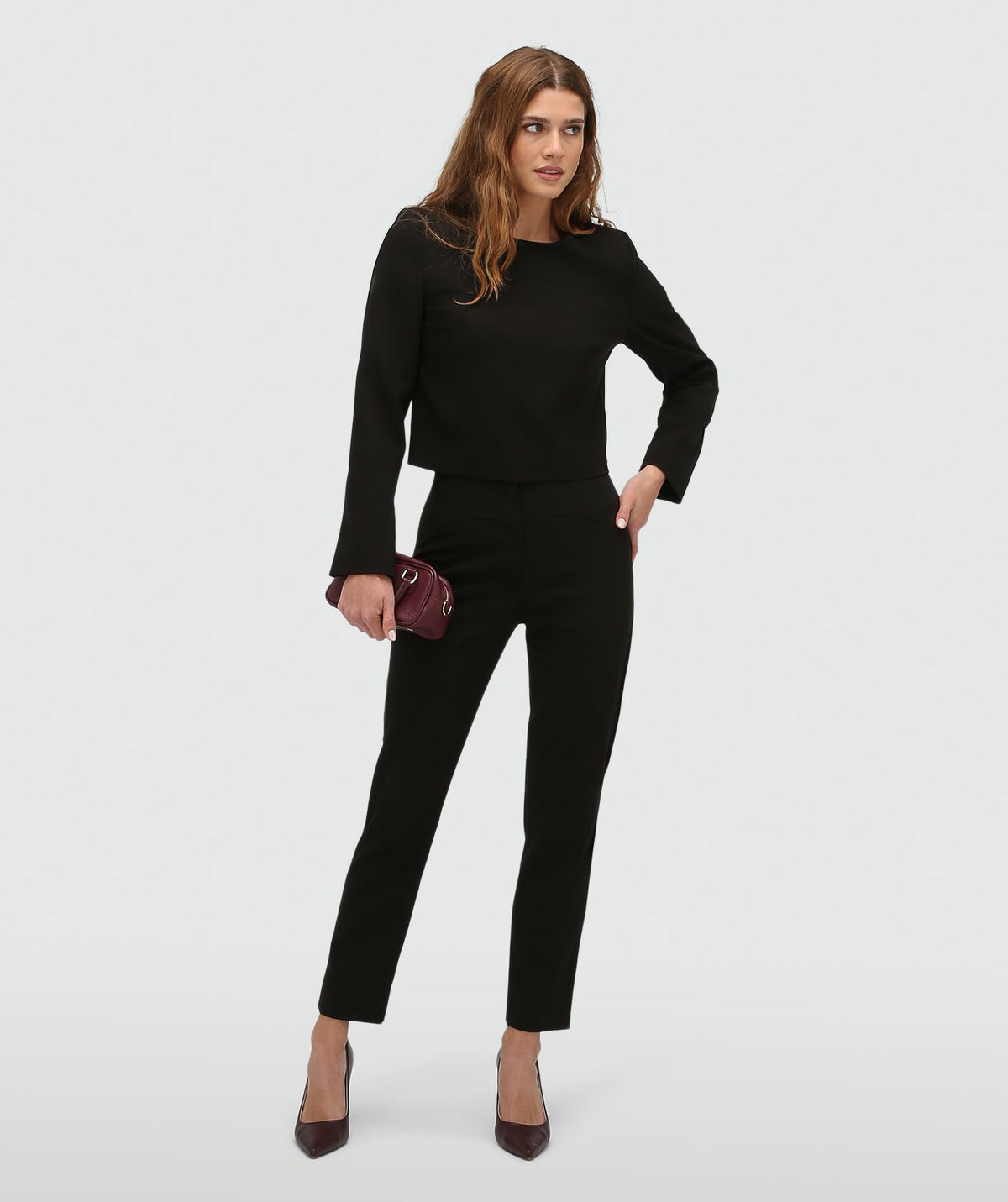 JOSH V | Clovis High Waisted Skinny Pantalon - Black