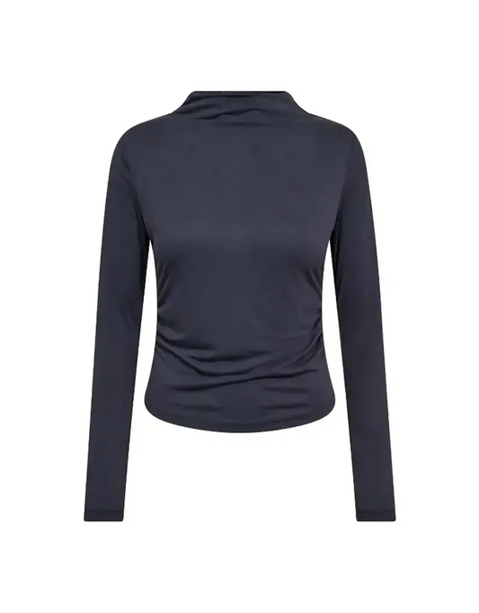 Co'Couture | CamillaCC Padded LS Blouse - Dusty Blue (500399)
