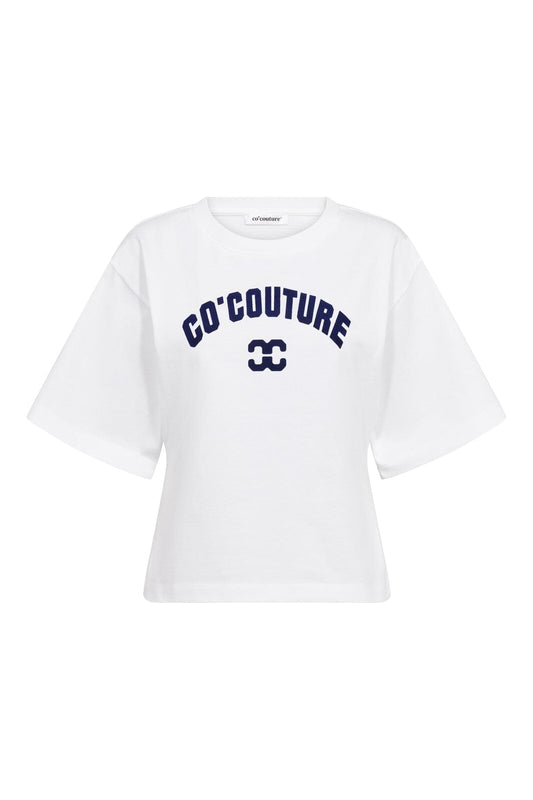 Co'Couture | ZengaCC Tee O-Neck - White-Blue