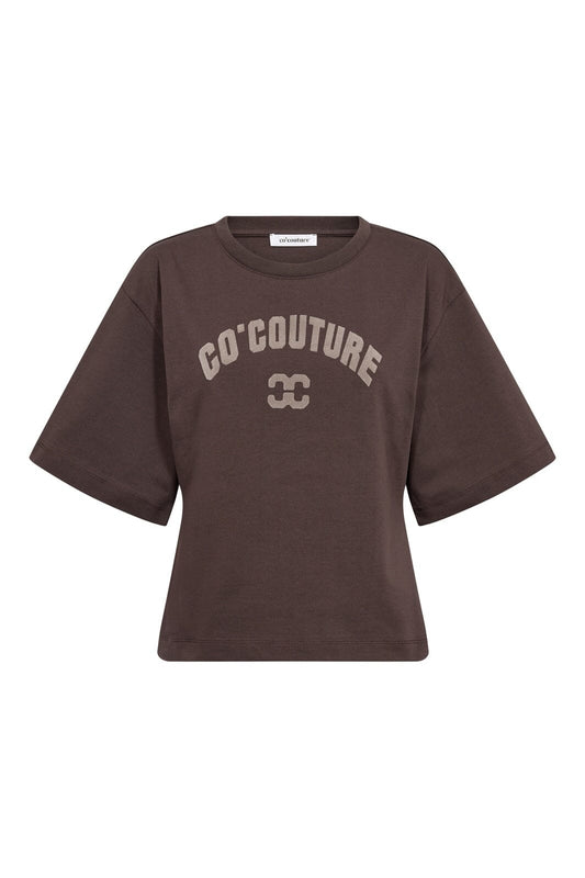 Co'Couture | ZengaCC Tee O-Neck - Dark Brown