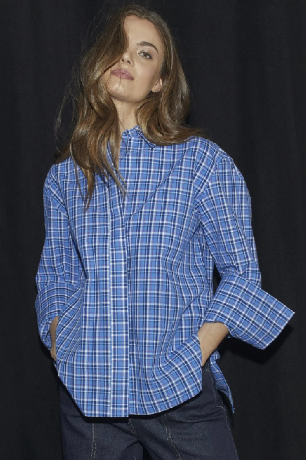 Co'couture | Angelicacc Check Shirt - Blue