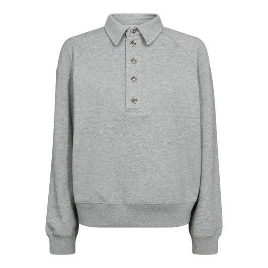 Co'Couture | DengiCC Polo Sweat - Pale Grey