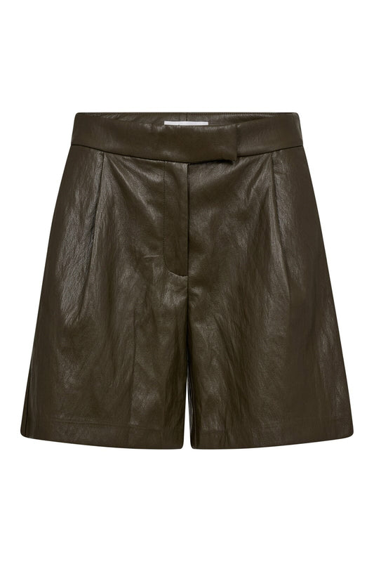 Co'couture | GittCC Pleat Shorts - Army (41070)