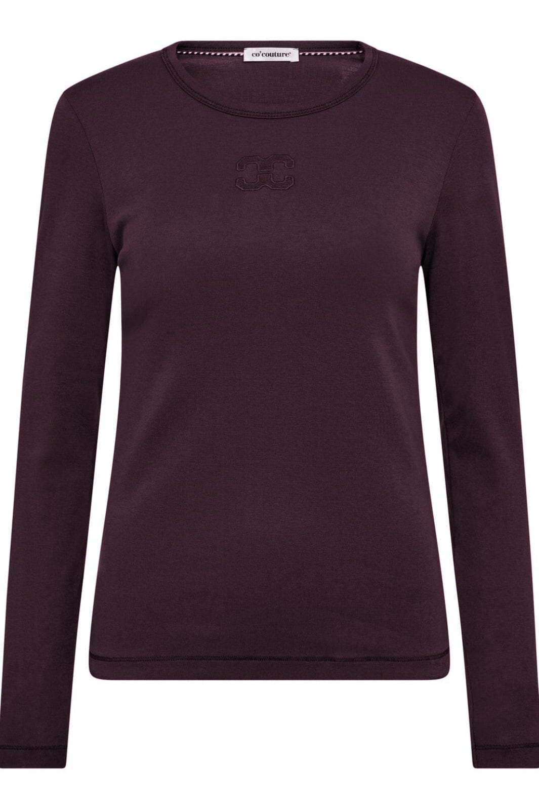 Co'Couture | Grannycc Embroidery LS Tee Plum