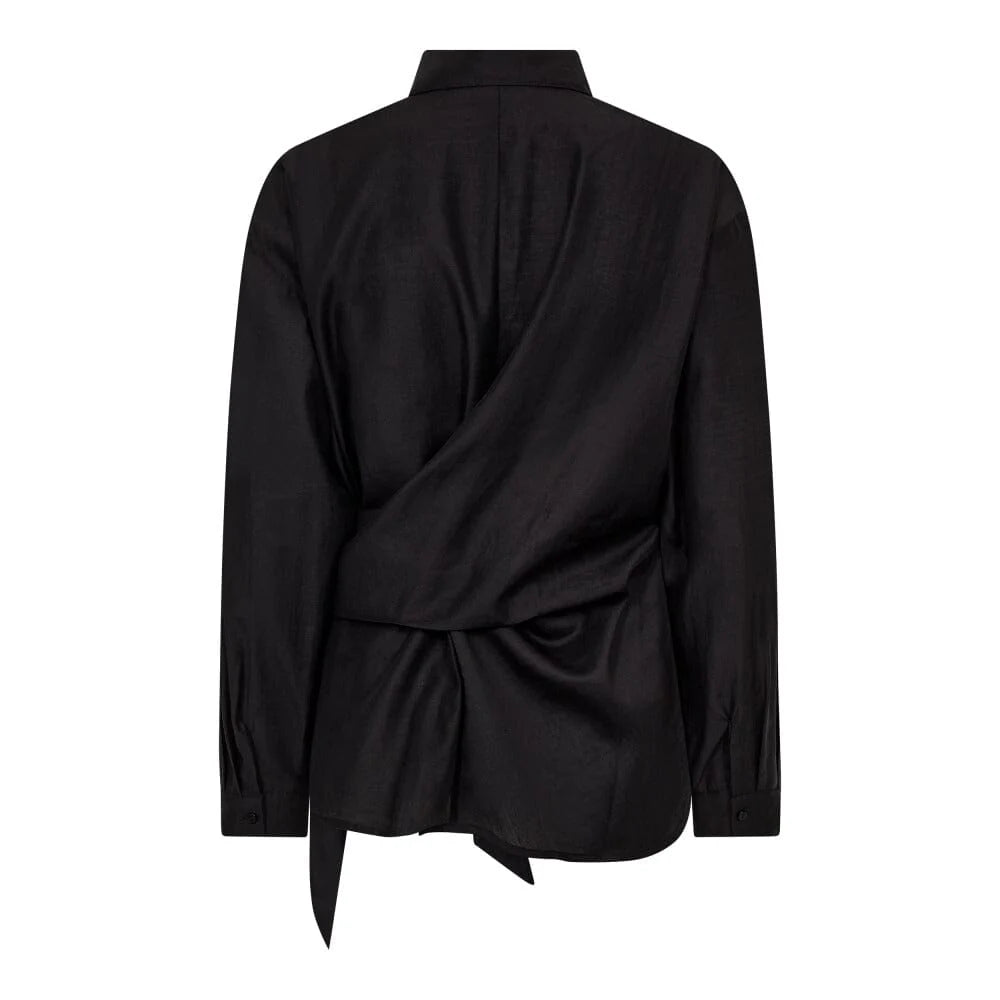 Co'Couture || IdinaCC Tie Shirt - Black