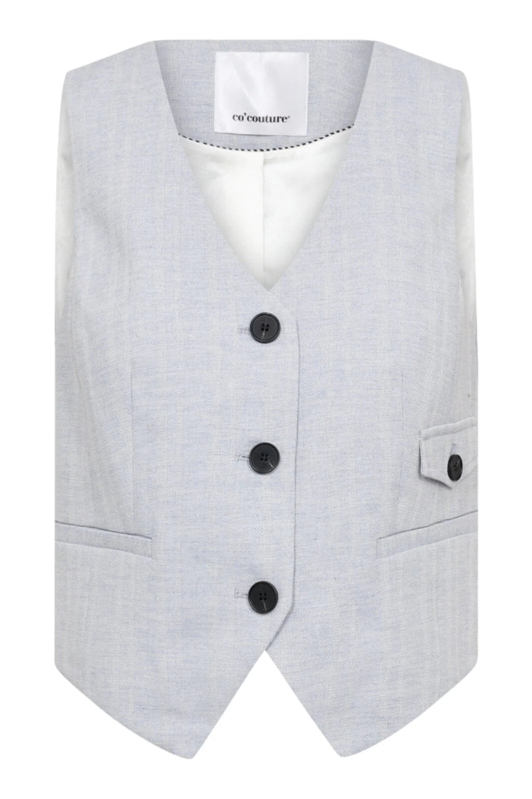 Co'Couture | LisaCC Linen Tailor Vest - Light Blue