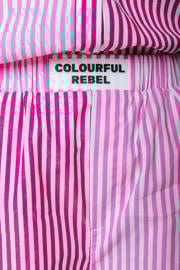 Colourful Rebel | Lyn Contrast Stripe Short - Light Pink