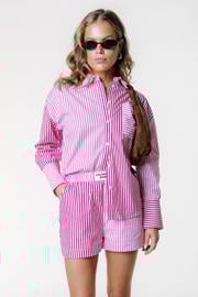 Colourful Rebel | Lyn Contrast Stripe Short - Light Pink