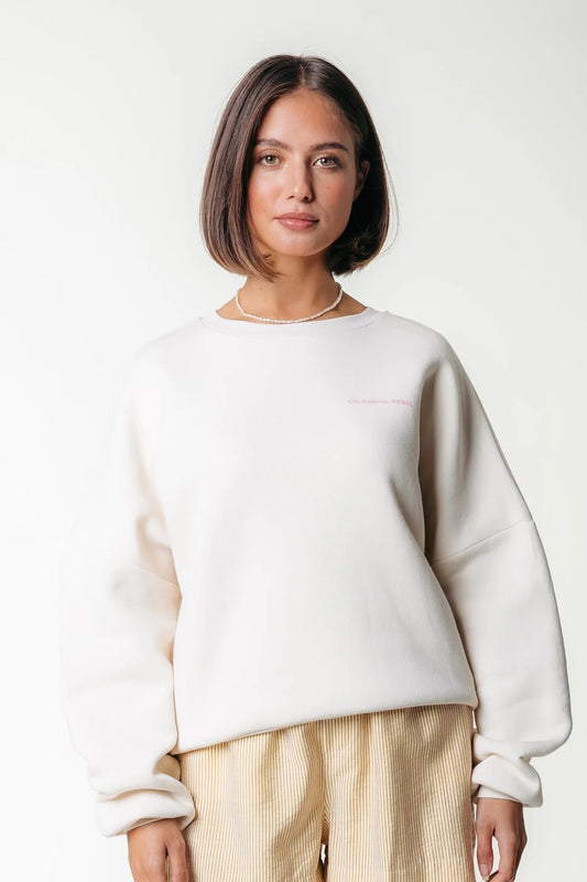 Colourful Rebel | Summer Shell Dropped Shoulder Sweat - Off White
