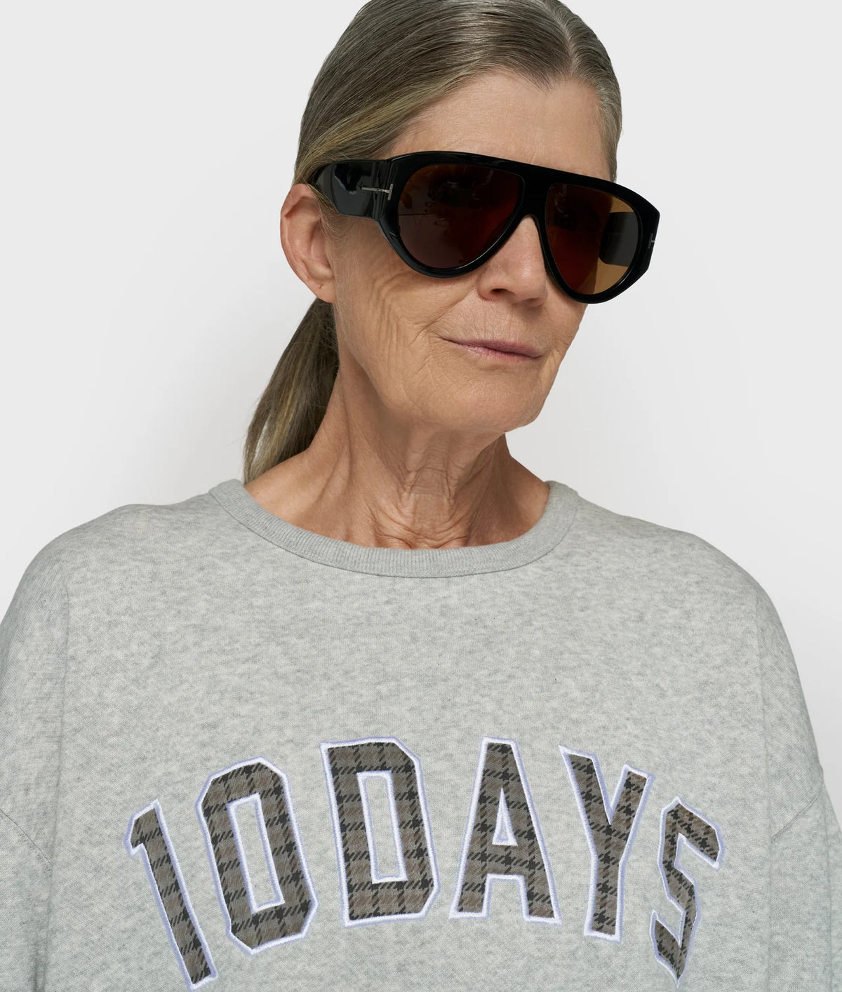 10DAYS | Statement Sweater Logo - Light Grey