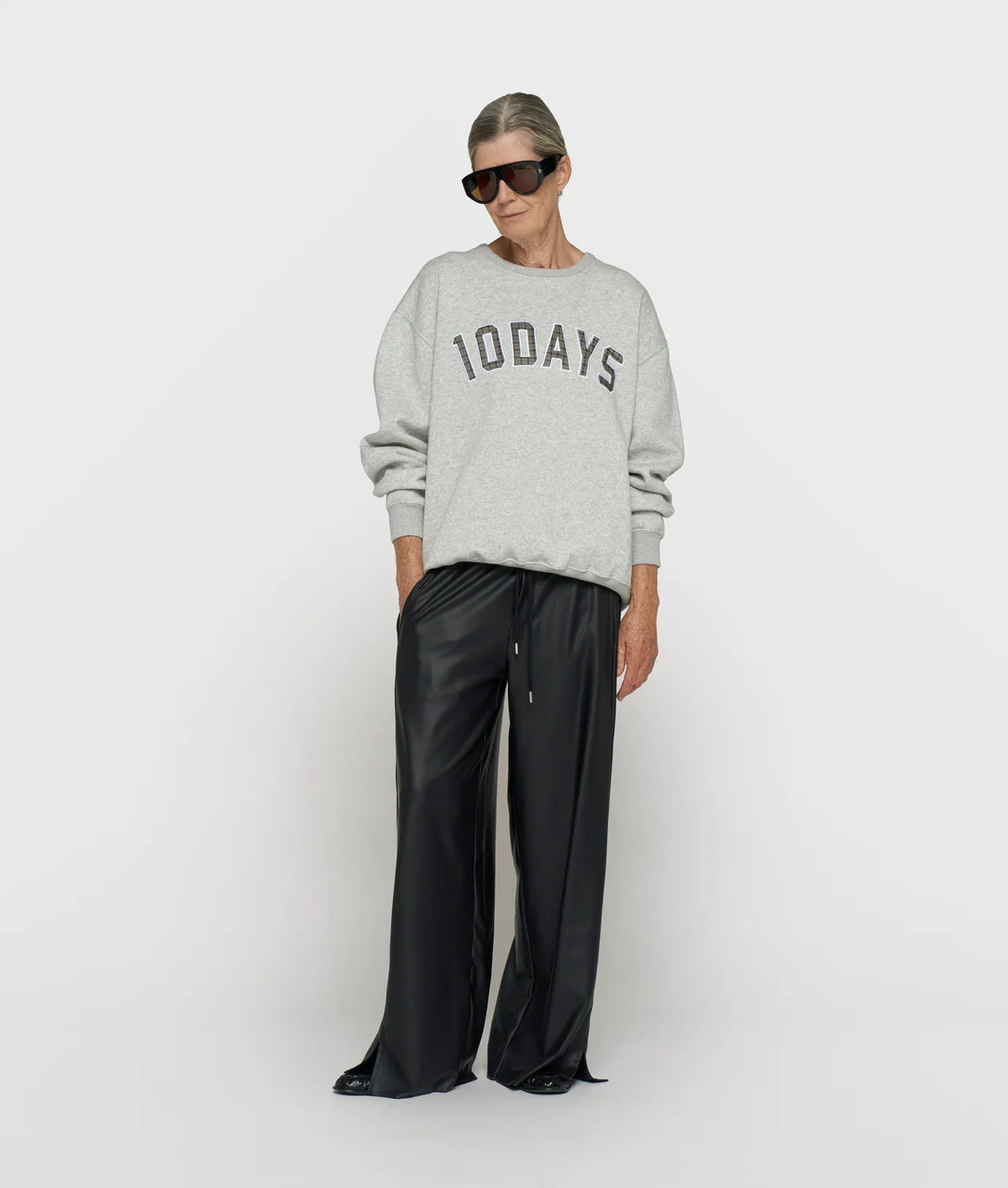 10DAYS | Statement Sweater Logo - Light Grey