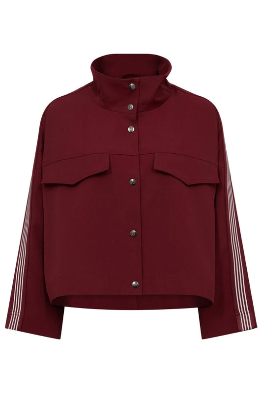Co'Couture | Aminacc Box Jacket - Burgandy (199-30342)