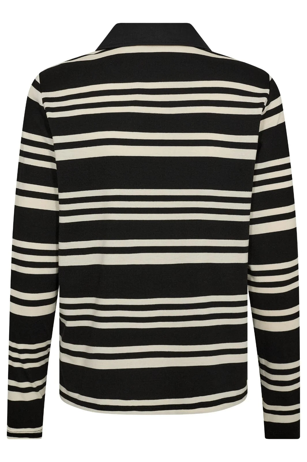 Co'Couture | MalucaCC Stripe Polo Blouse - Black (199-33146)