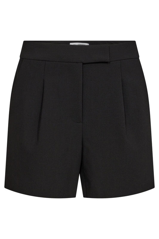 Co'Couture | VolaCC Crop Pleat Shorts - Black
