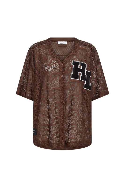 Haute l'Amitié | Court Lace Tee - Mocca (HL10466)