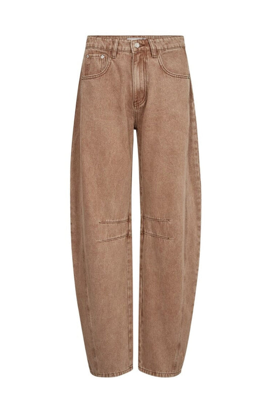 Haute L'amitié | Drew Barrel Panel Tall Jeans - Camel