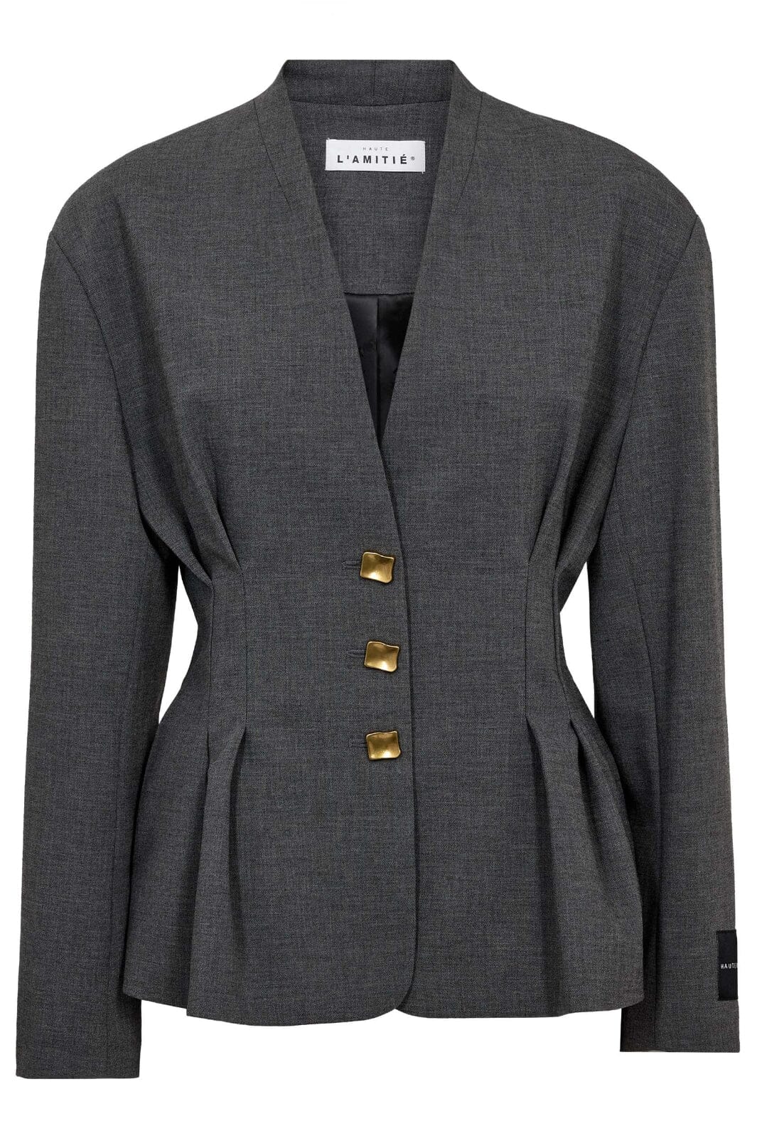 Haute L'amitié | Enna Waist Pleat Blazer - Antracit