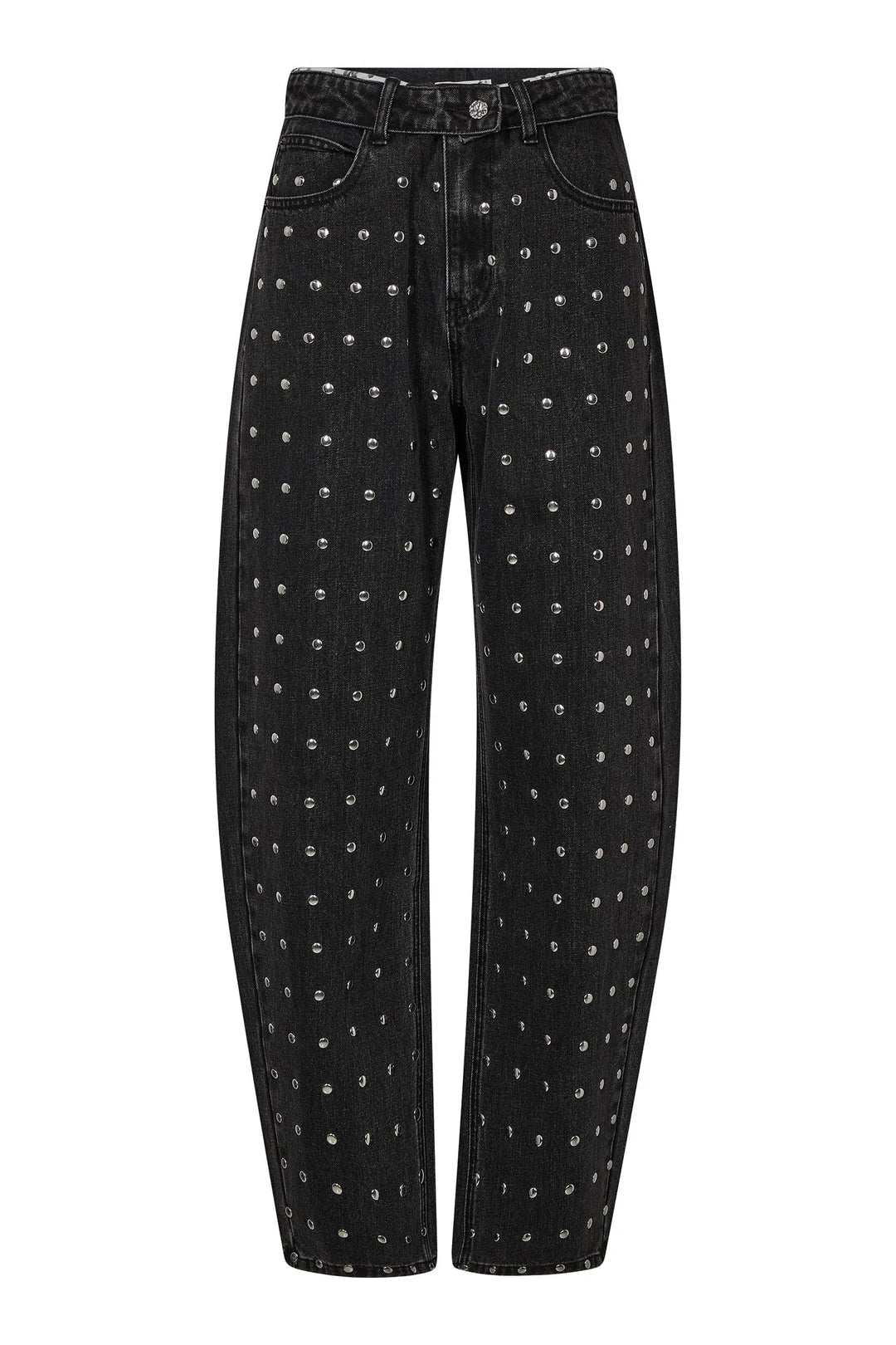 Haute L'Amitié | Flip Waist Rivet Tall Jeans - Black
