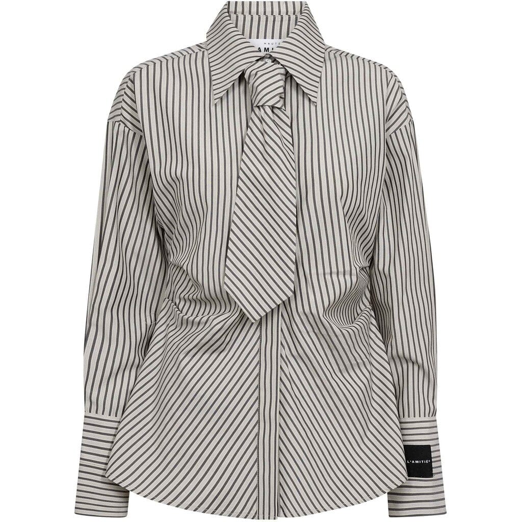 Haute L'amitié | Gemma Tie Stripe Shirt - Beige