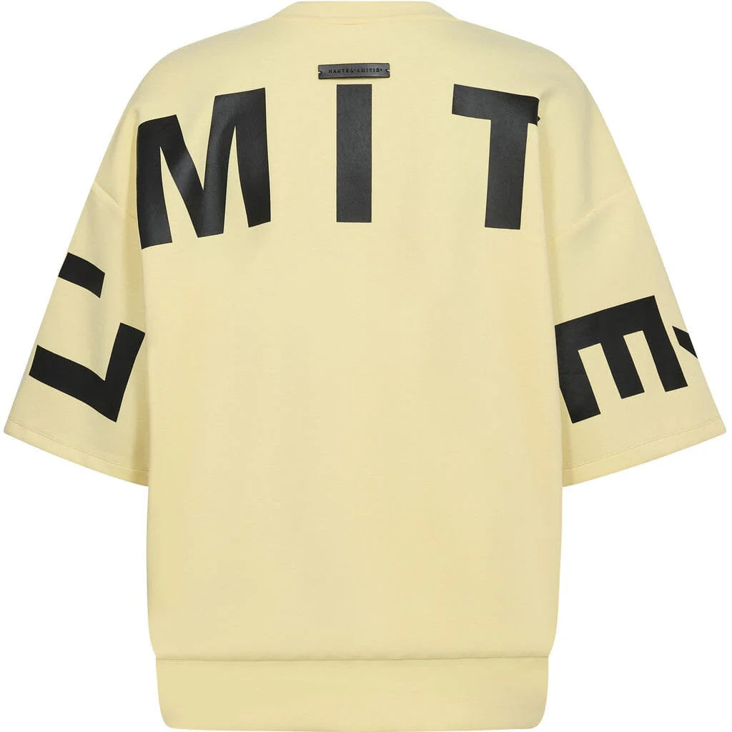 Haute l'Amitié | Maxi Split SS Logo Sweat - Pale Yellow (HL10461)