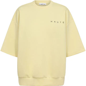 Haute l'Amitié | Maxi Split SS Logo Sweat - Pale Yellow (HL10461)