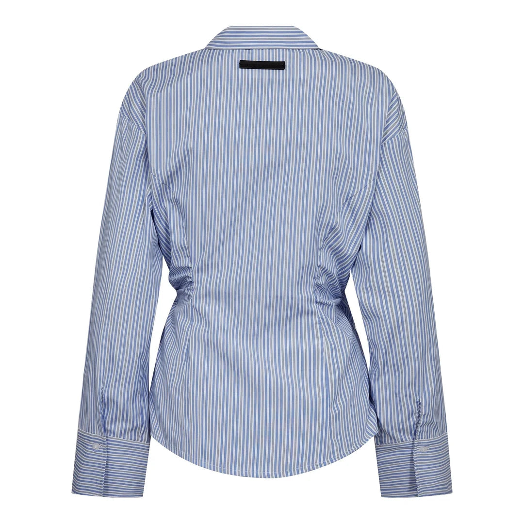 Haute l'Amitié | Nina Strap Shirt - Pale Blue Stripe (HL10795)