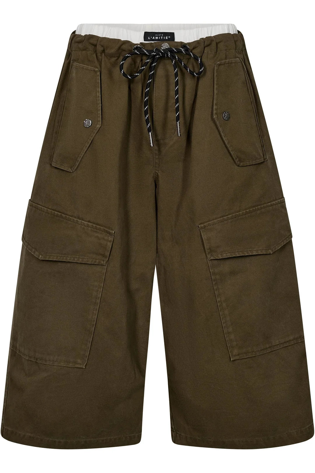 Haute L'Amitié | Pull On Cargo Bermudas - Army