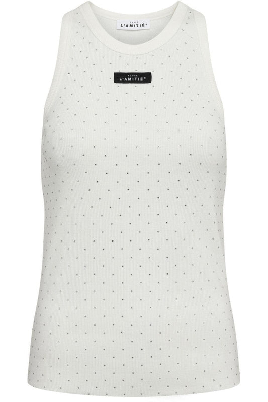 Haute L'amitié | Rib Badge Stone Tank - Off-White