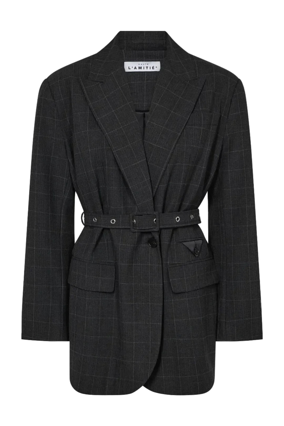 Haute L'Amitié | Smokey Oversized Belt Blazer - Antracit