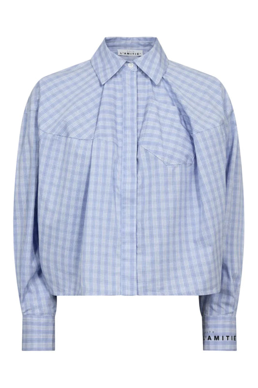 Haute L'amitié | Sophie check shirt - Pale Blue