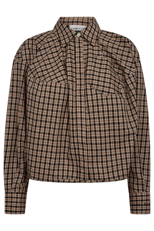 Haute L'amitié | Sophie Dessert Check Shirt - Dessert
