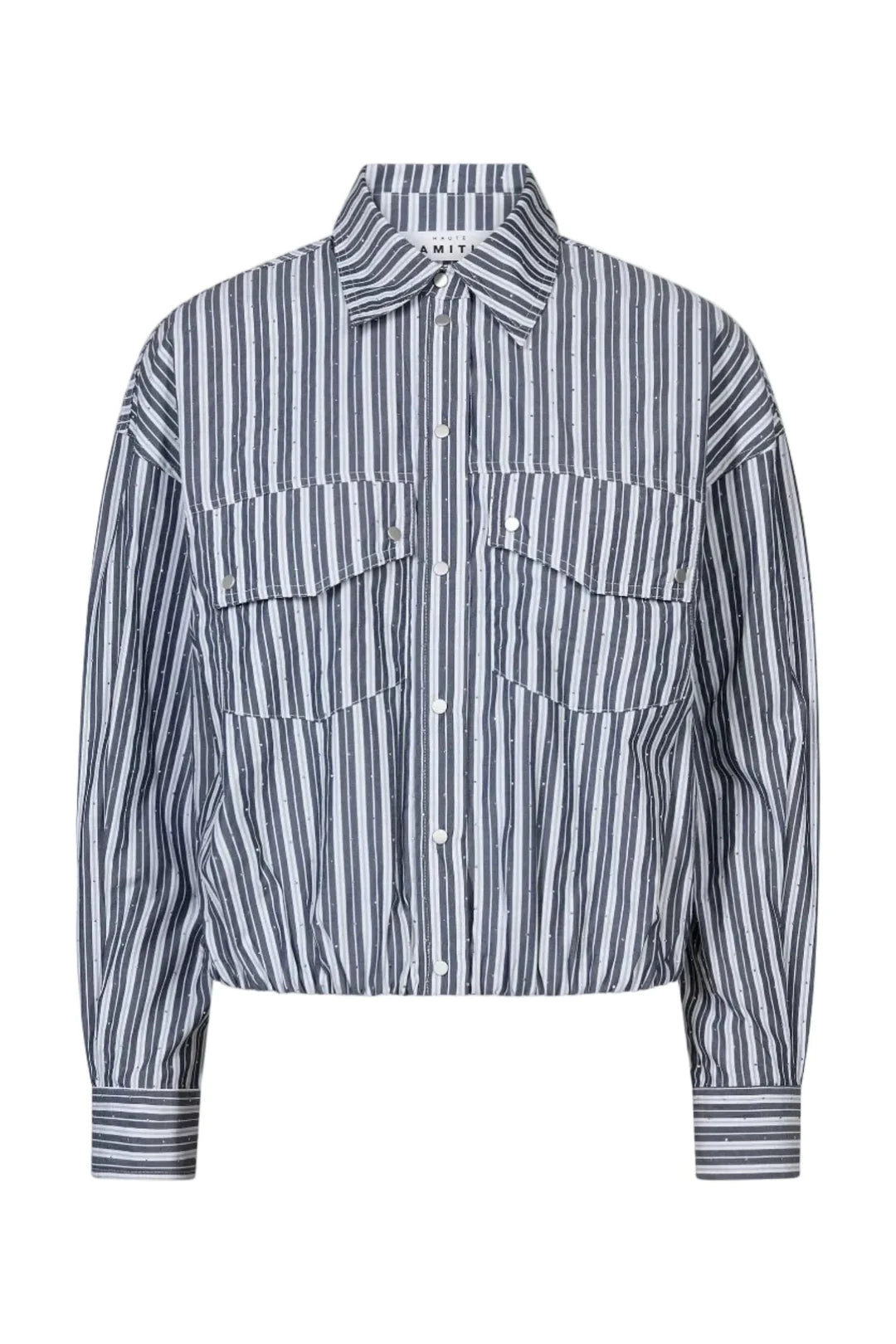 Haute L'Amitié | Stone Crop Pocket Shirt - Black Stripe