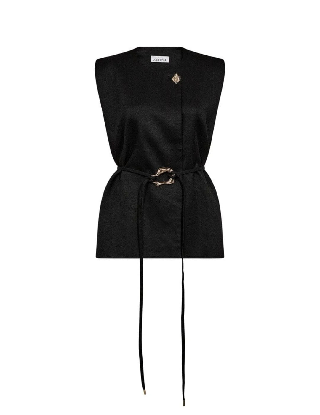 Haute L'Amitié | X Buckle Vest - Black (HL10458)