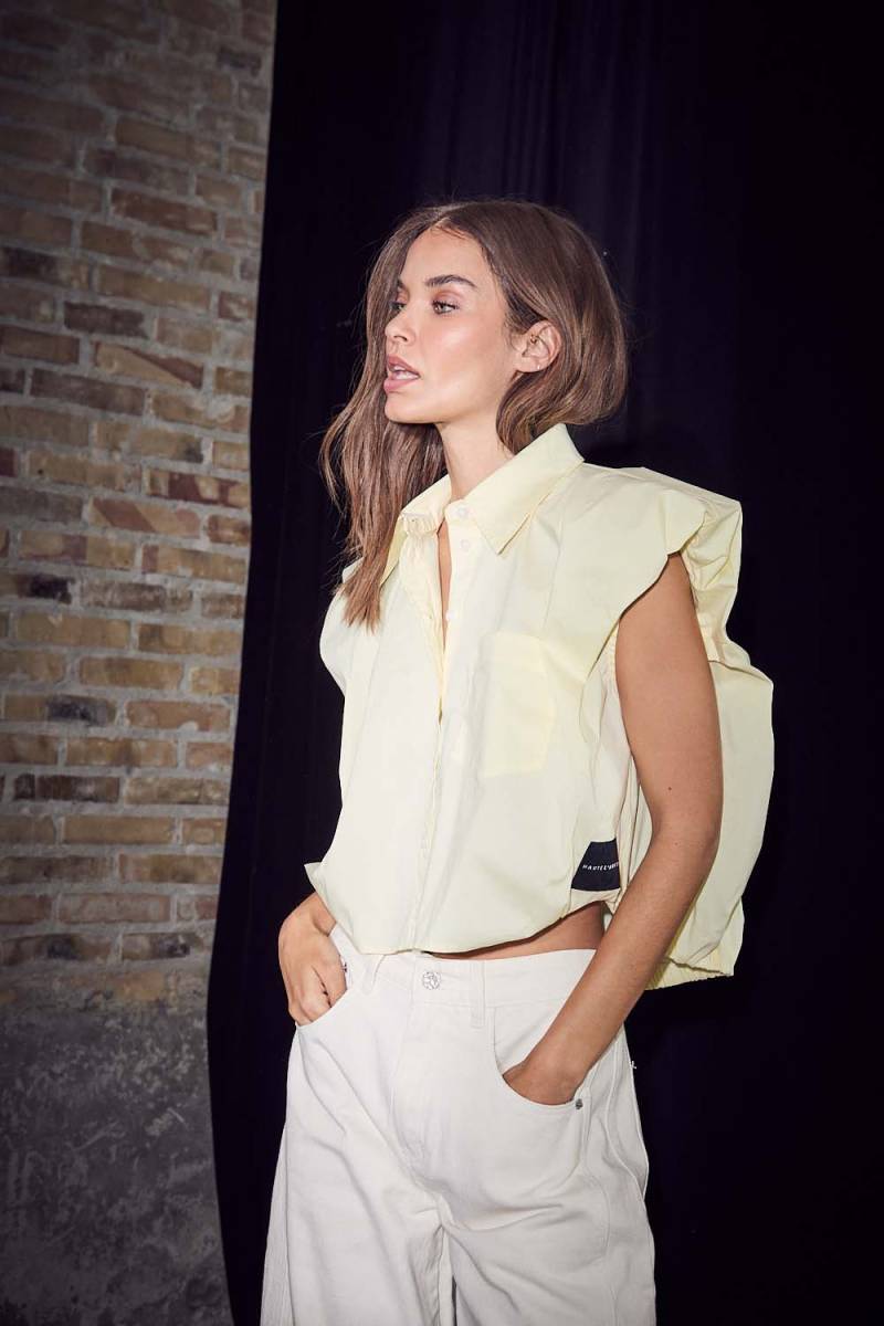 Haute l'Amitié | Dinnie NS Poplin Shirt - Pale Yellow (HL10846)