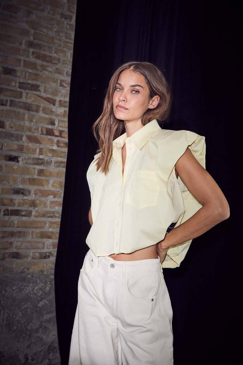 Haute l'Amitié | Dinnie NS Poplin Shirt - Pale Yellow (HL10846)