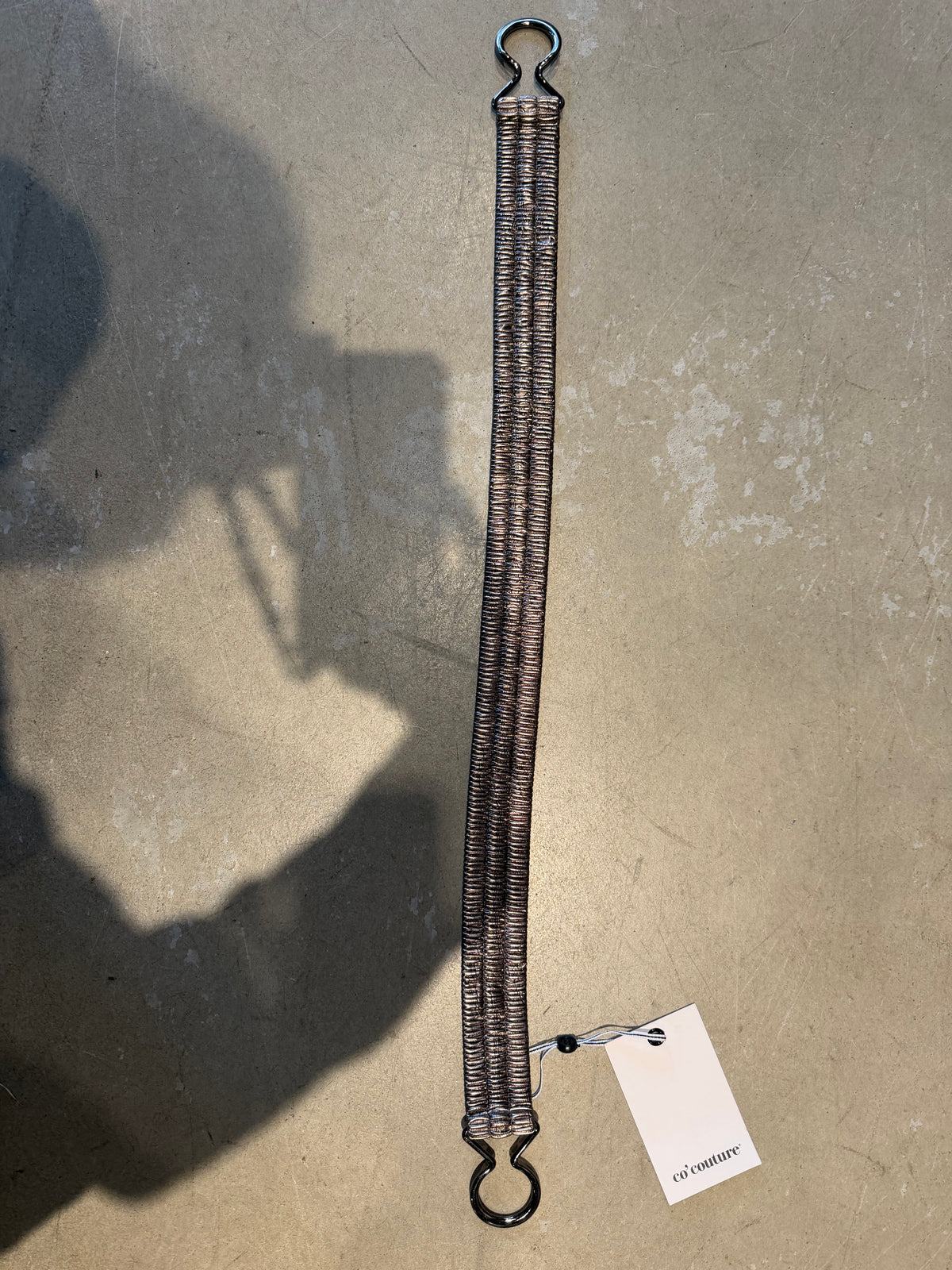 Co'Couture | CrocoCC Belt - Silver/Dark Silver