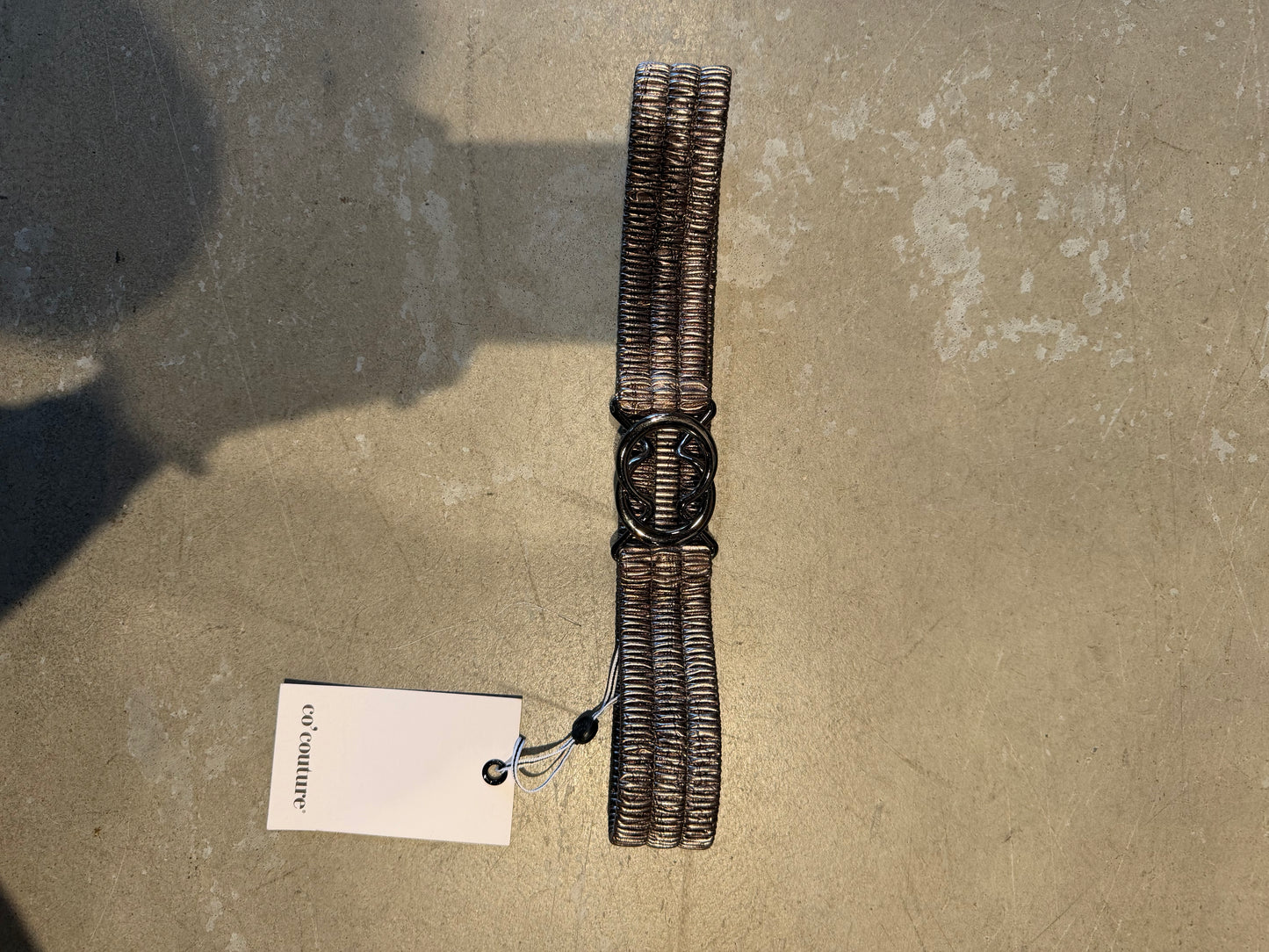 Co'Couture | CrocoCC Belt - Silver/Dark Silver