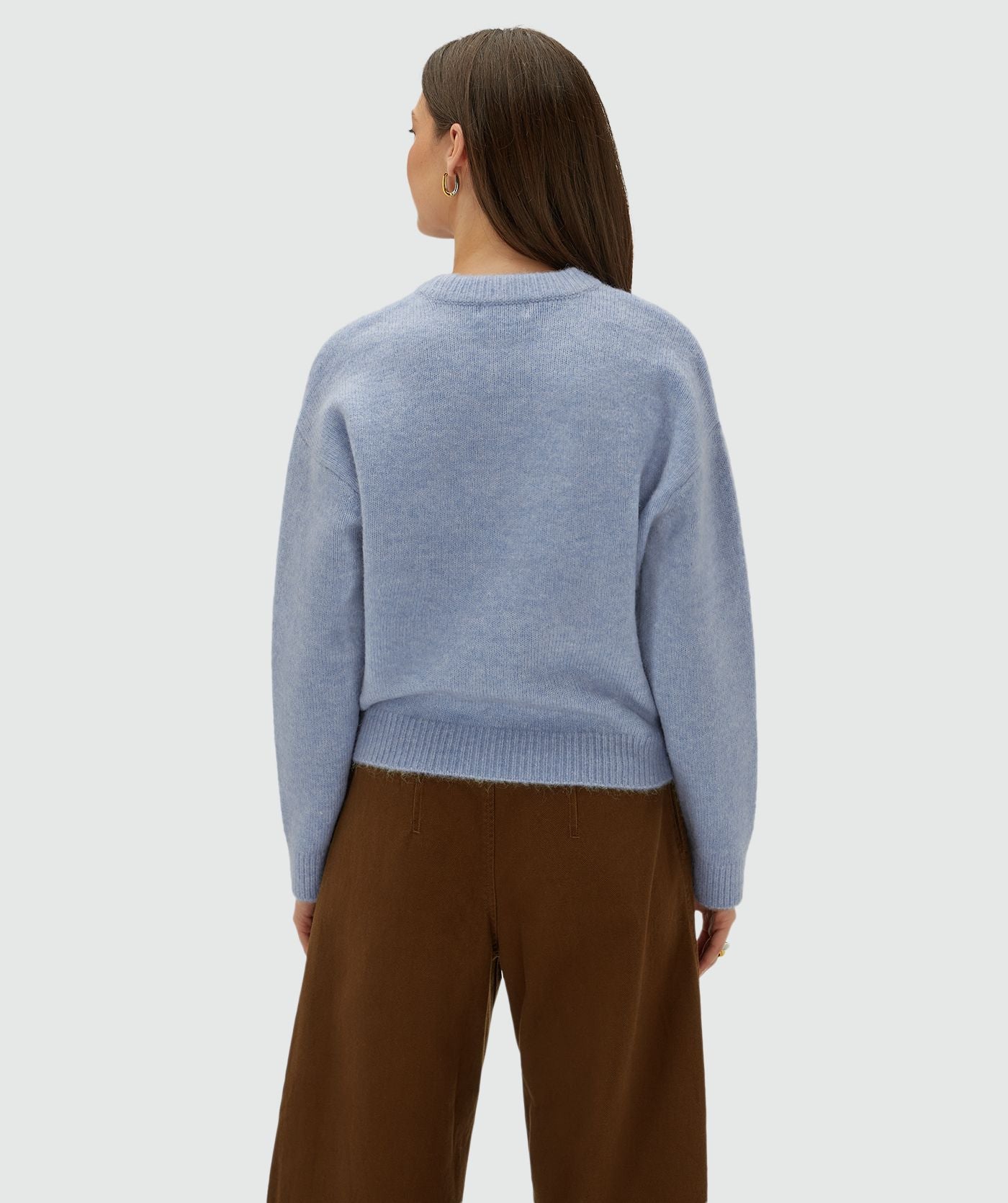 Josh V | Ize Oversized Trui - Powder Blue Melange