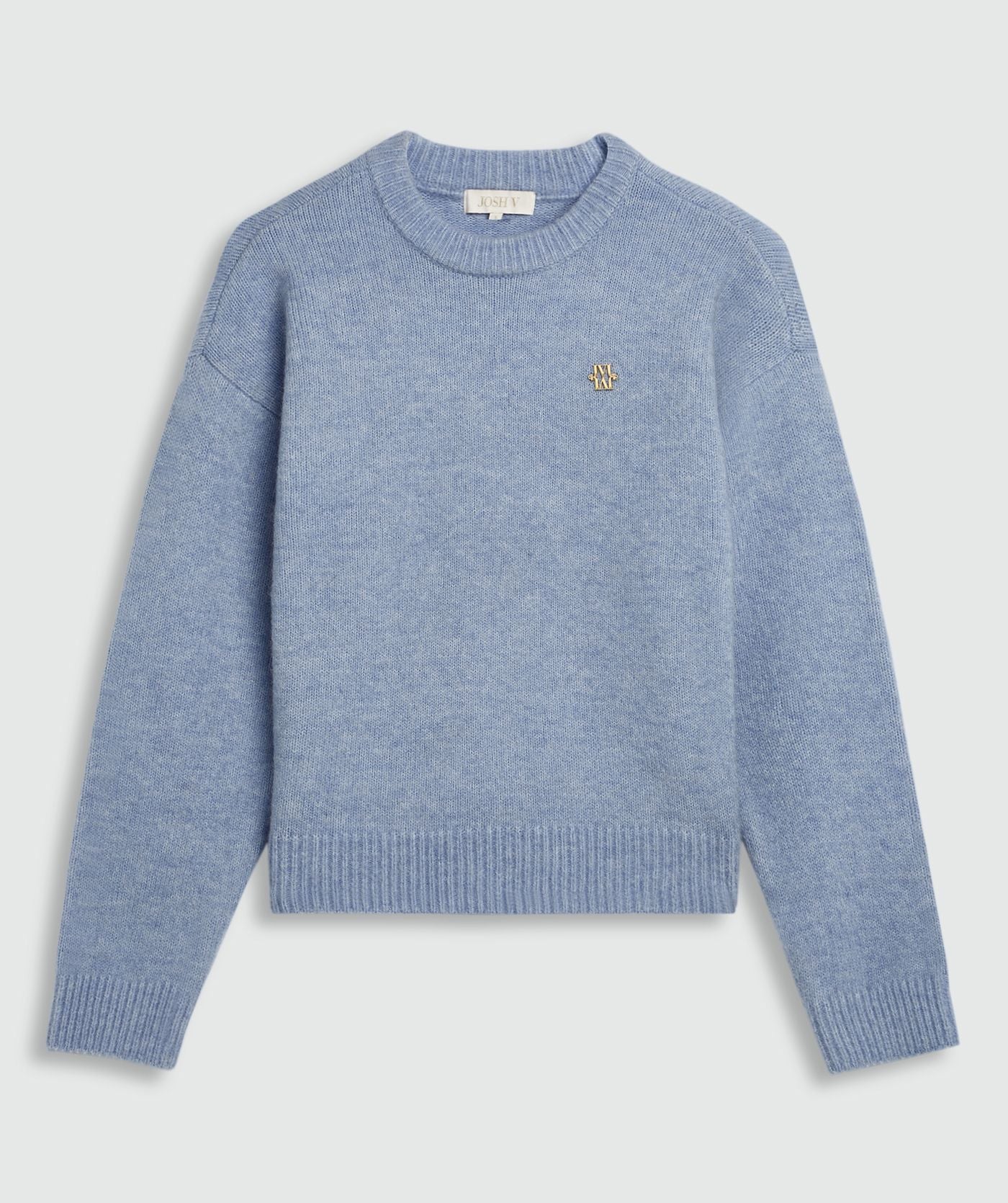 Josh V | Ize Oversized Trui - Powder Blue Melange