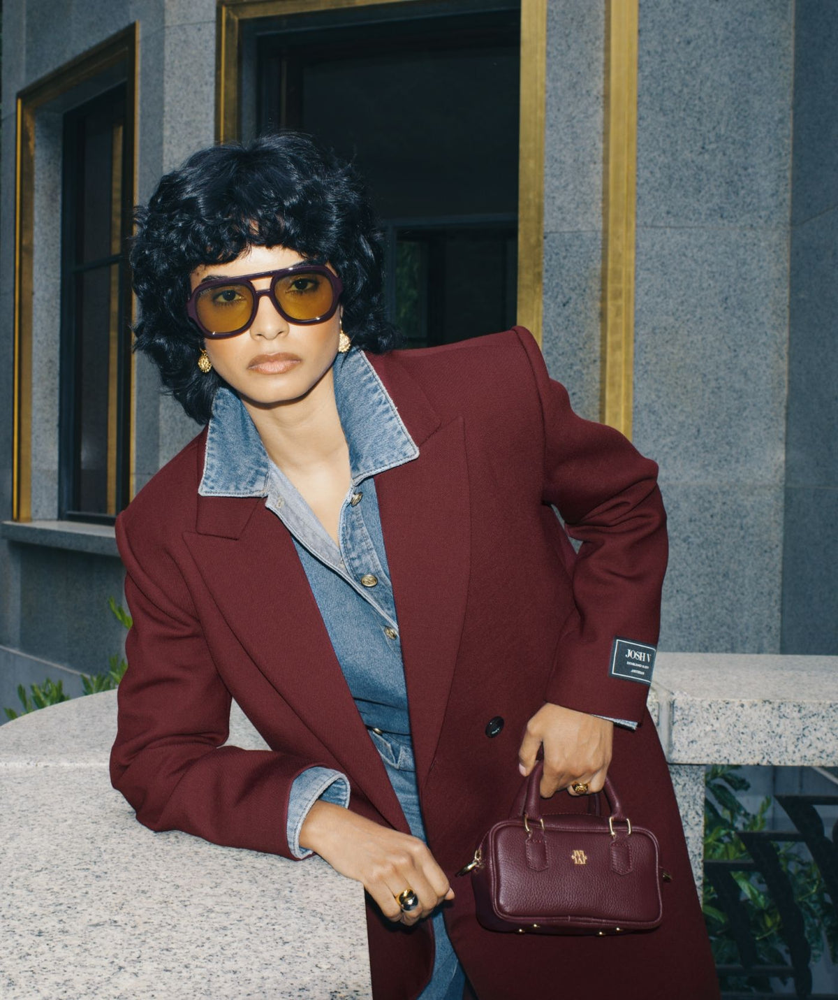 JOSH V | Jannine Sunglasses - Burgundy