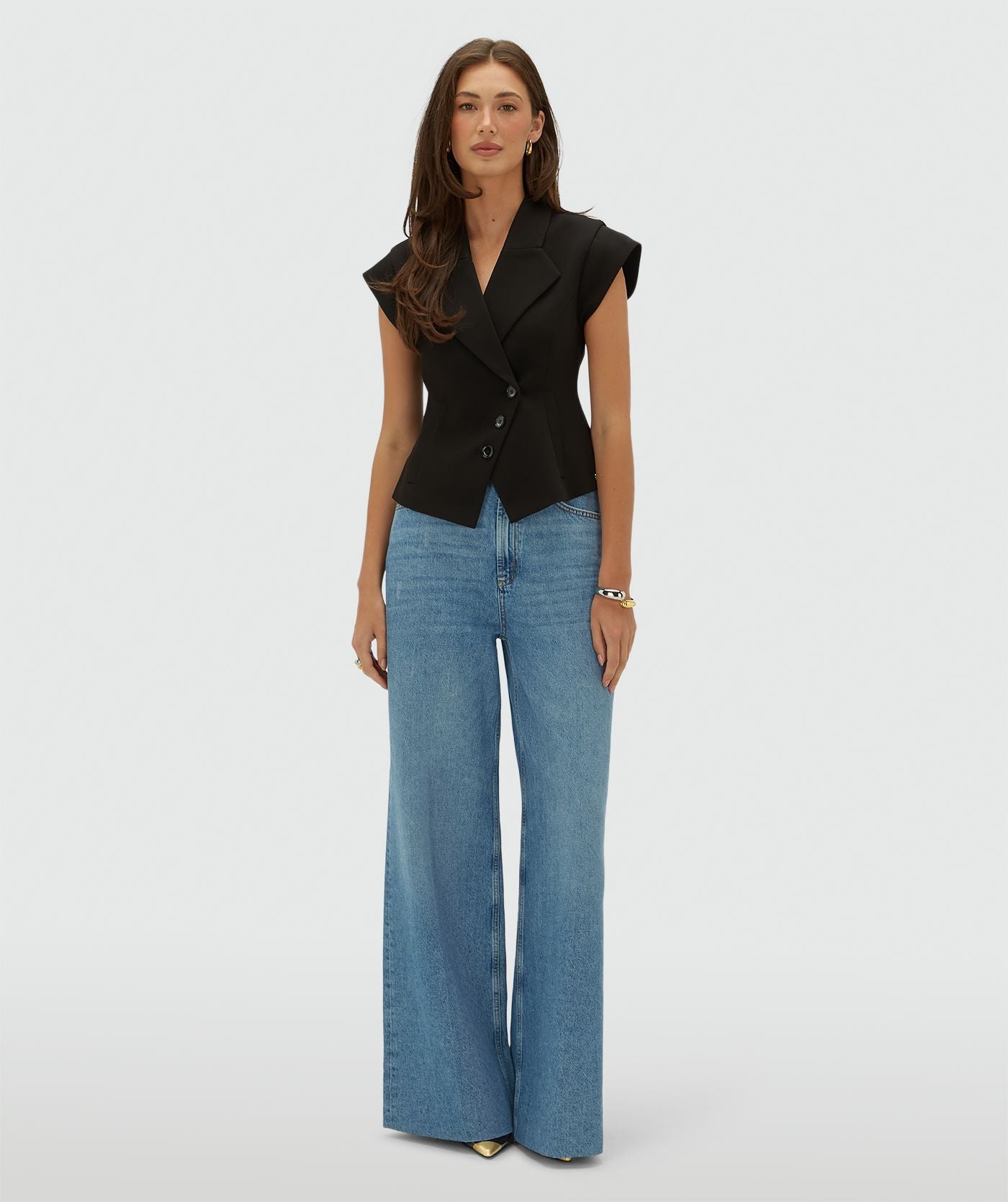 Josh V | Katleen Fitted Top - Black