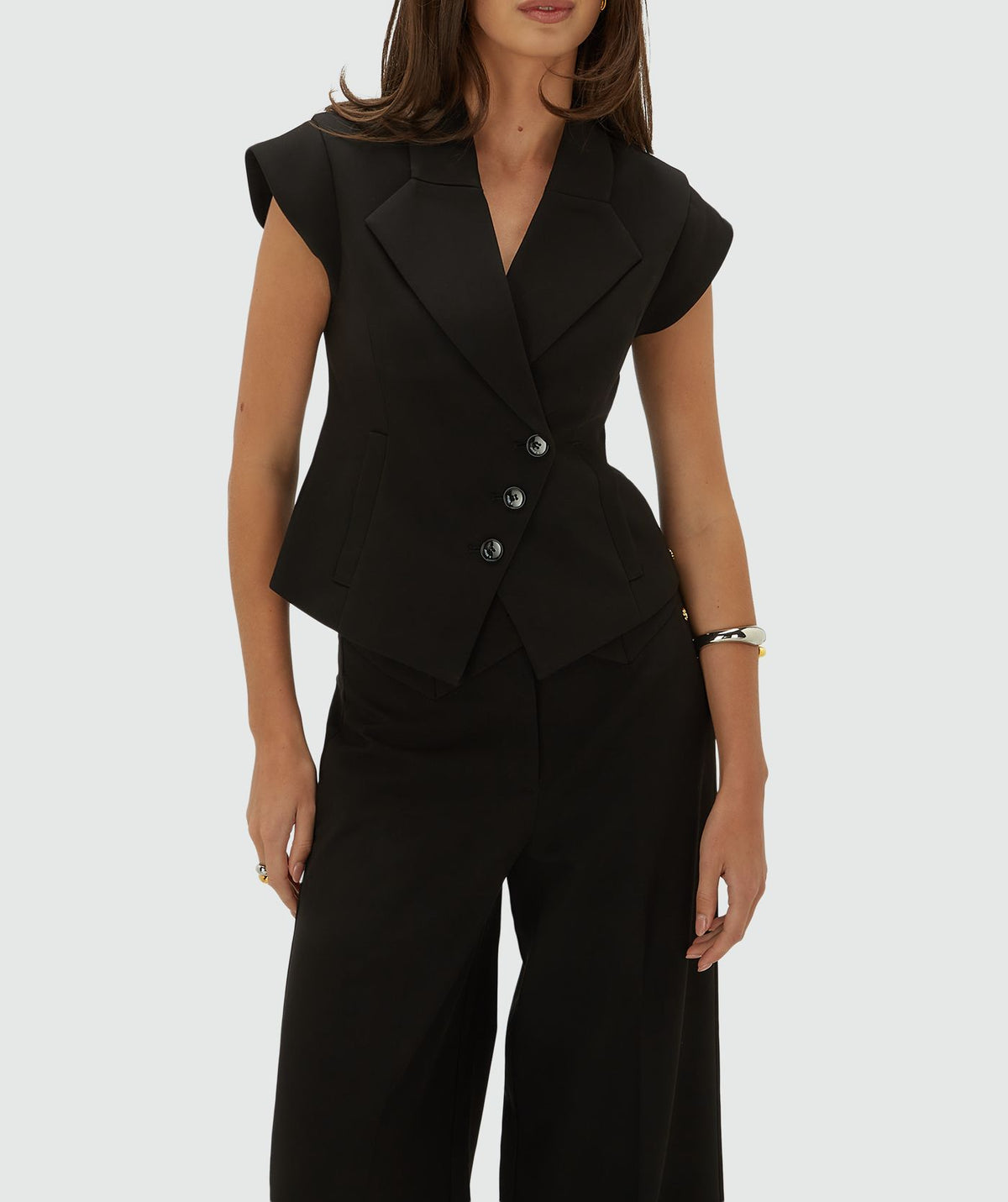Josh V | Katleen Fitted Top - Black