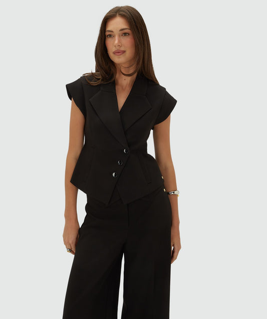 JOSH V | Katleen Fitted Top - Black