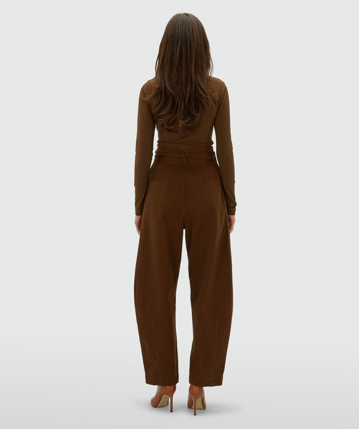 Josh V | Kian High Rise Balloon Fit Broek - Brown