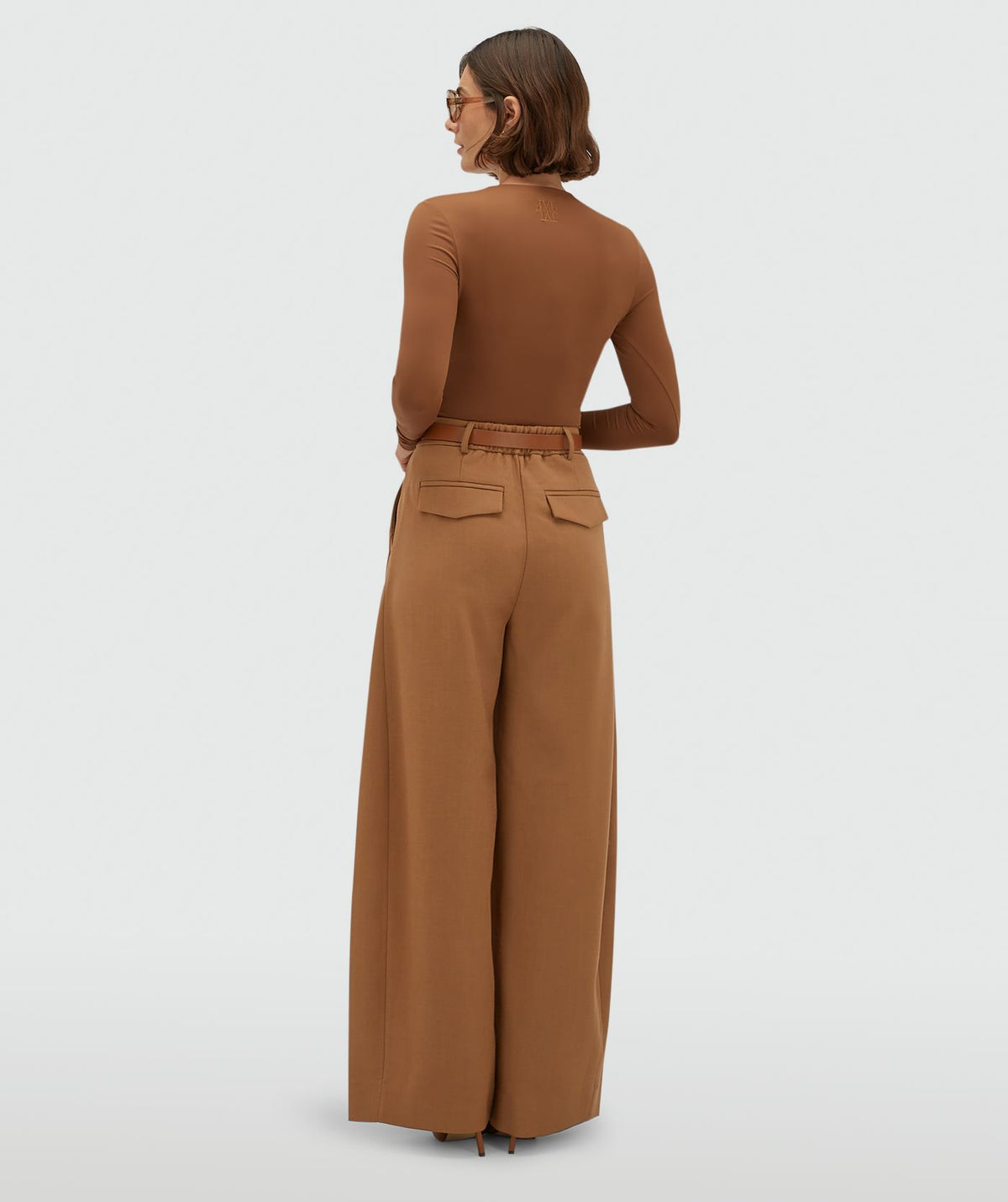 JOSH V | Kyle High Waisted Balloon Fit Pantalon - Cognac